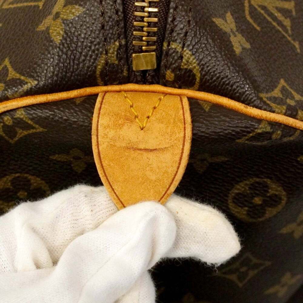 LOUIS VUITTON Brown Monogram Keepall 55 Boston Bag - Picture 14 of 16
